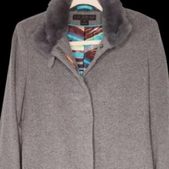 Via Spiga Jackets Coats Grey Via Spiga Wool Cashmere Blend